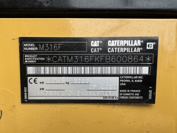 Gebruikte bouwmachine Caterpillar M316F Mobiele graafmachine